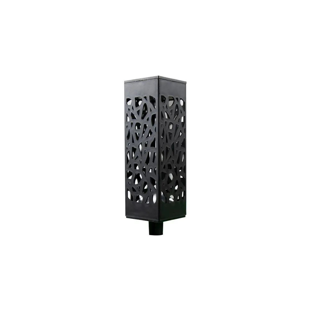 Rowan Bright Night Bright White Black Silhouette Solar Post Light