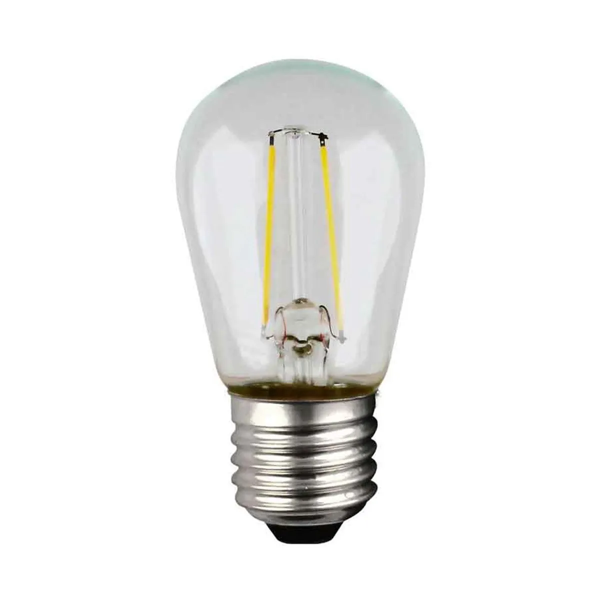 S14 Filament LED Bulb, 1W, 100 Lumens, 2700K, E26 Base, Clear Finish, Pack Of 4