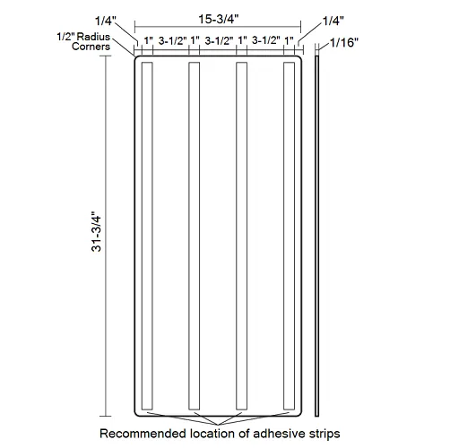 Sloan® Wall Guard Matte White Plastic - Part# 3366136-1 (Sold as Single/Individual Panel)