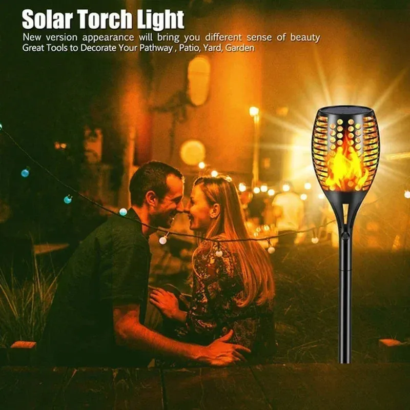 Solar Flame Torch Light(s) Flickering Waterproof