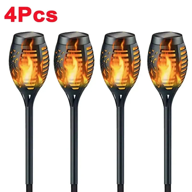 Solar Flame Torch Light(s) Flickering Waterproof