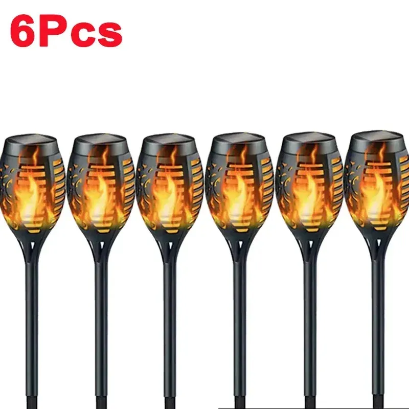 Solar Flame Torch Light(s) Flickering Waterproof