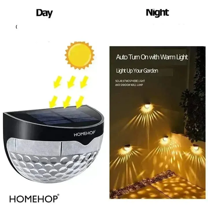 Solar LED Decoration Outdoor Wall Lights for Home and Garden (Refurbished)