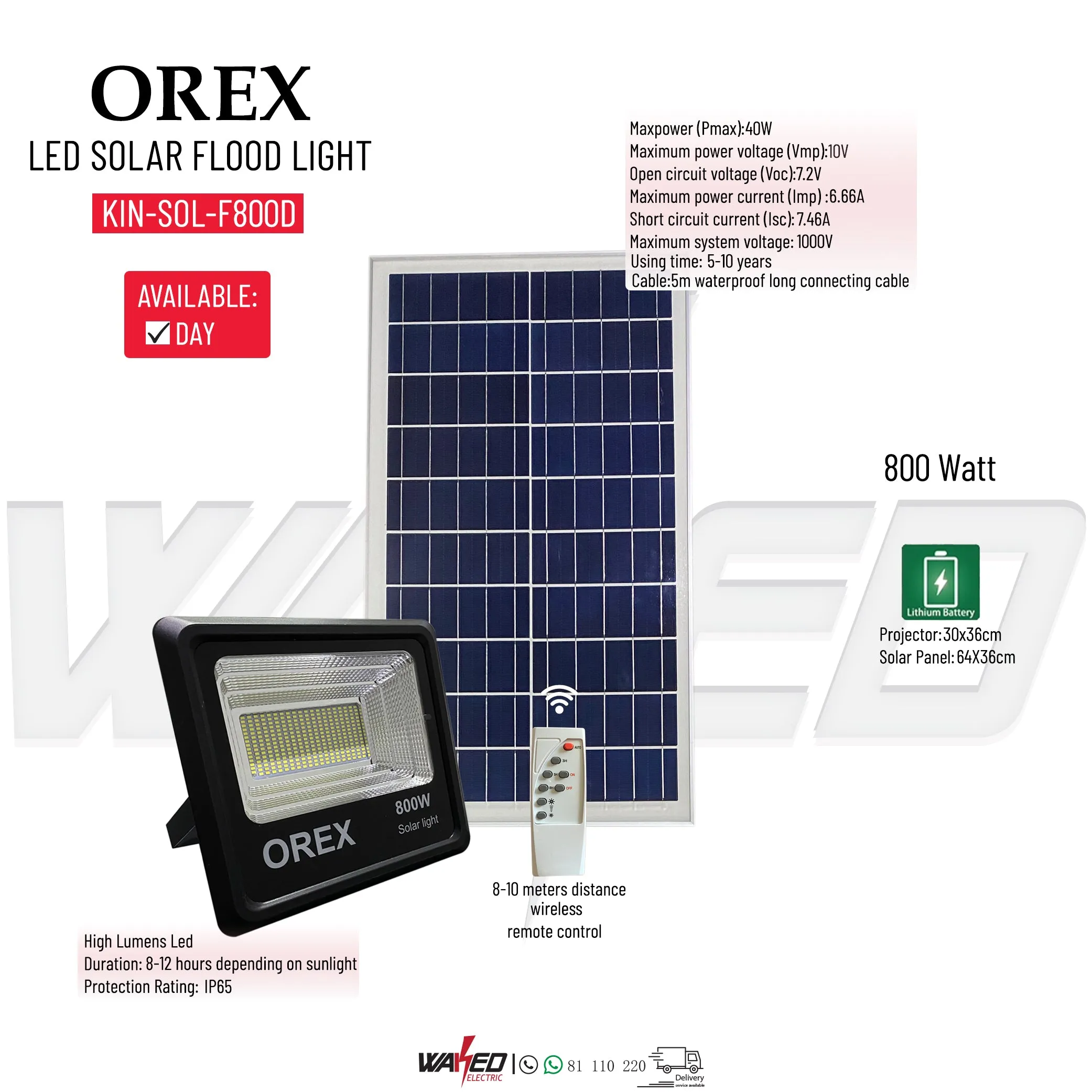 Solar Led Flood Light - 800watt - OREX