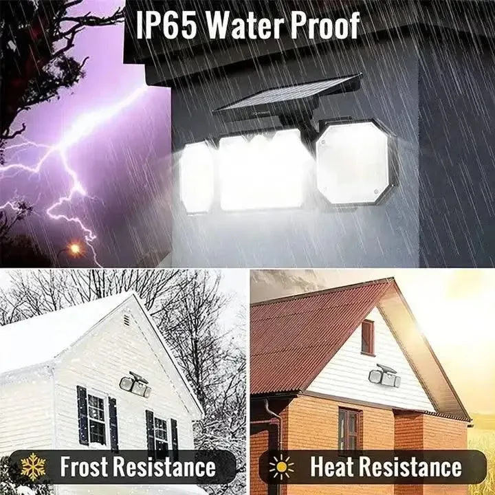 Solar Lights With Motion Sensor Outdoor Waterproof LED Wall Light For Home Security (Cool White)