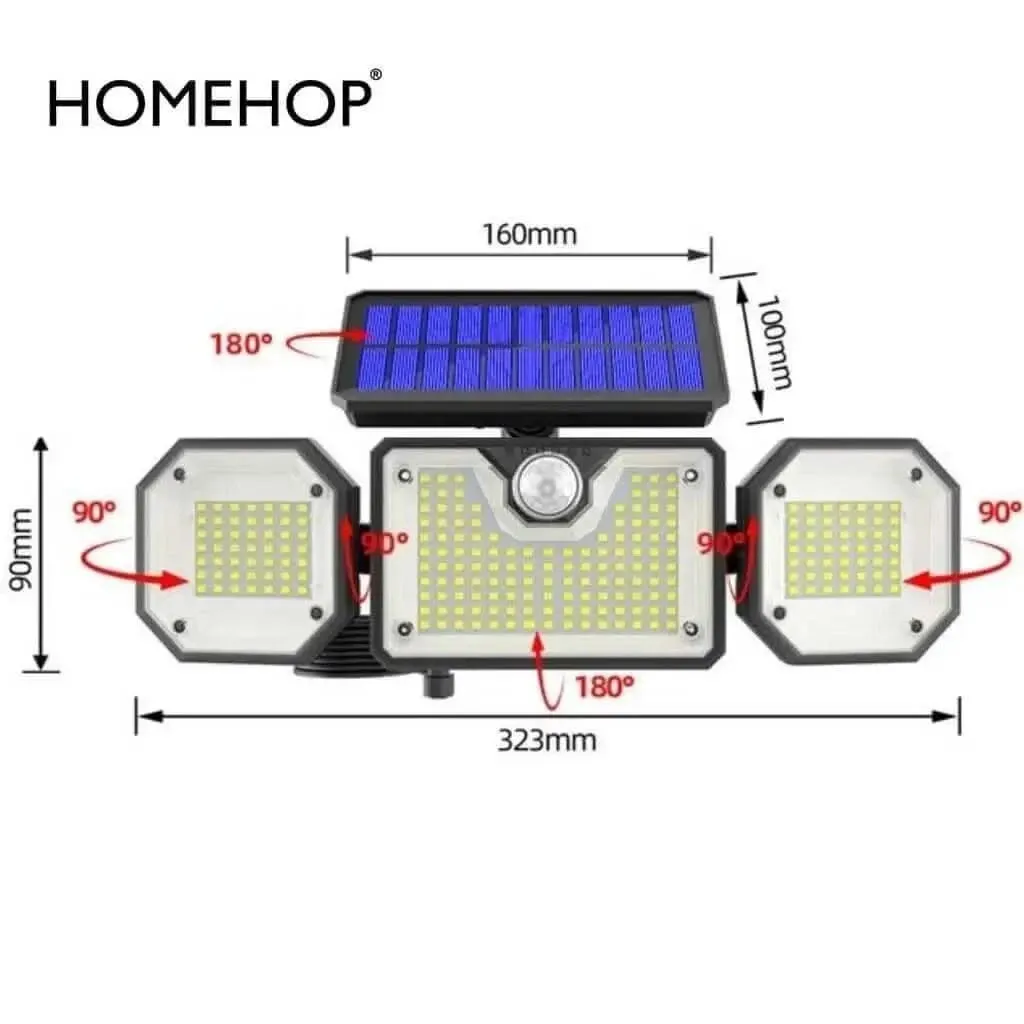 Solar Lights With Motion Sensor Outdoor Waterproof LED Wall Light For Home Security (Cool White)