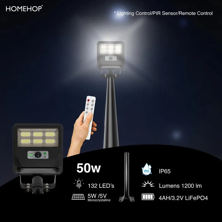 Solar Street LIght With Waterproof Motion Sensor, Automatic for Outdoor 50W