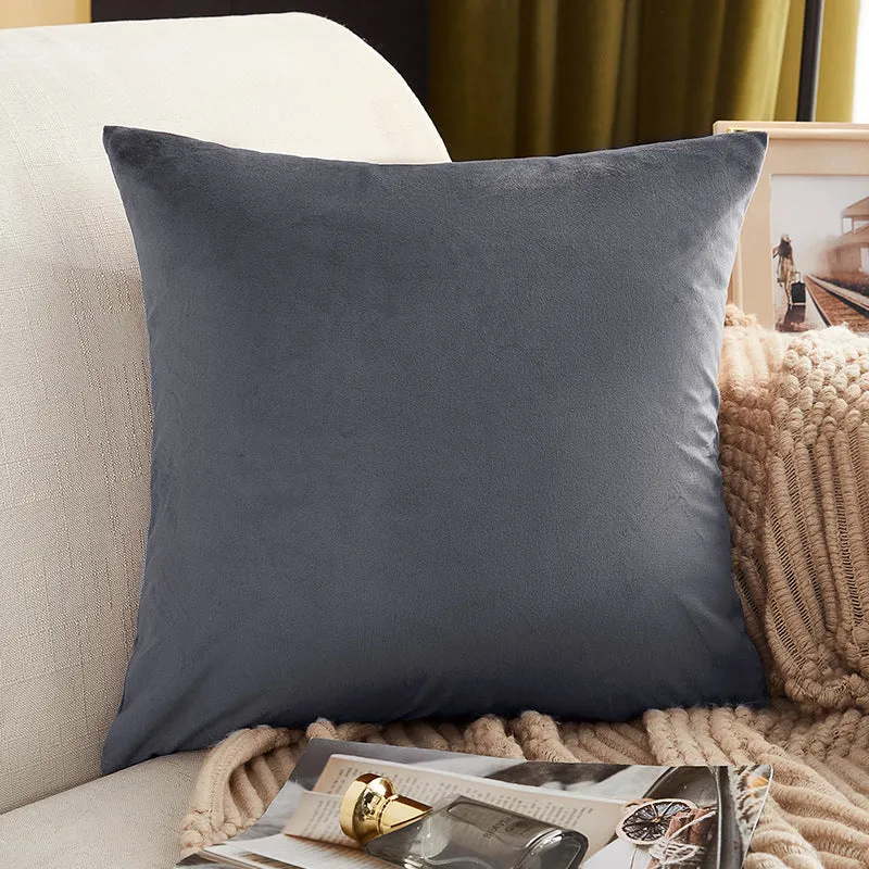 Solid Color Velvet/Jacquard Pillow Covers