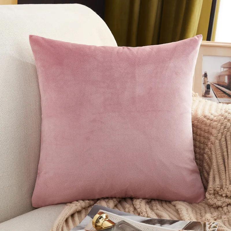 Solid Color Velvet/Jacquard Pillow Covers