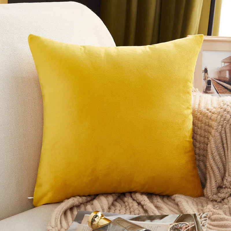 Solid Color Velvet/Jacquard Pillow Covers