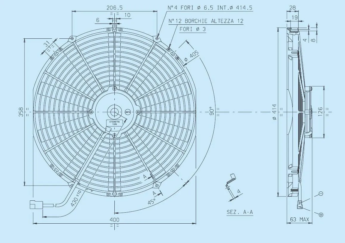 SPAL Electric Radiator Fan (16" - Puller Style - Medium Profile - 1604 CFM) 30101516