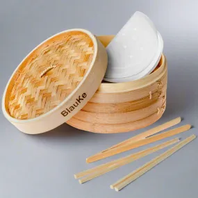 Sustainable 2-Tier 100% Bamboo Steamer Basket