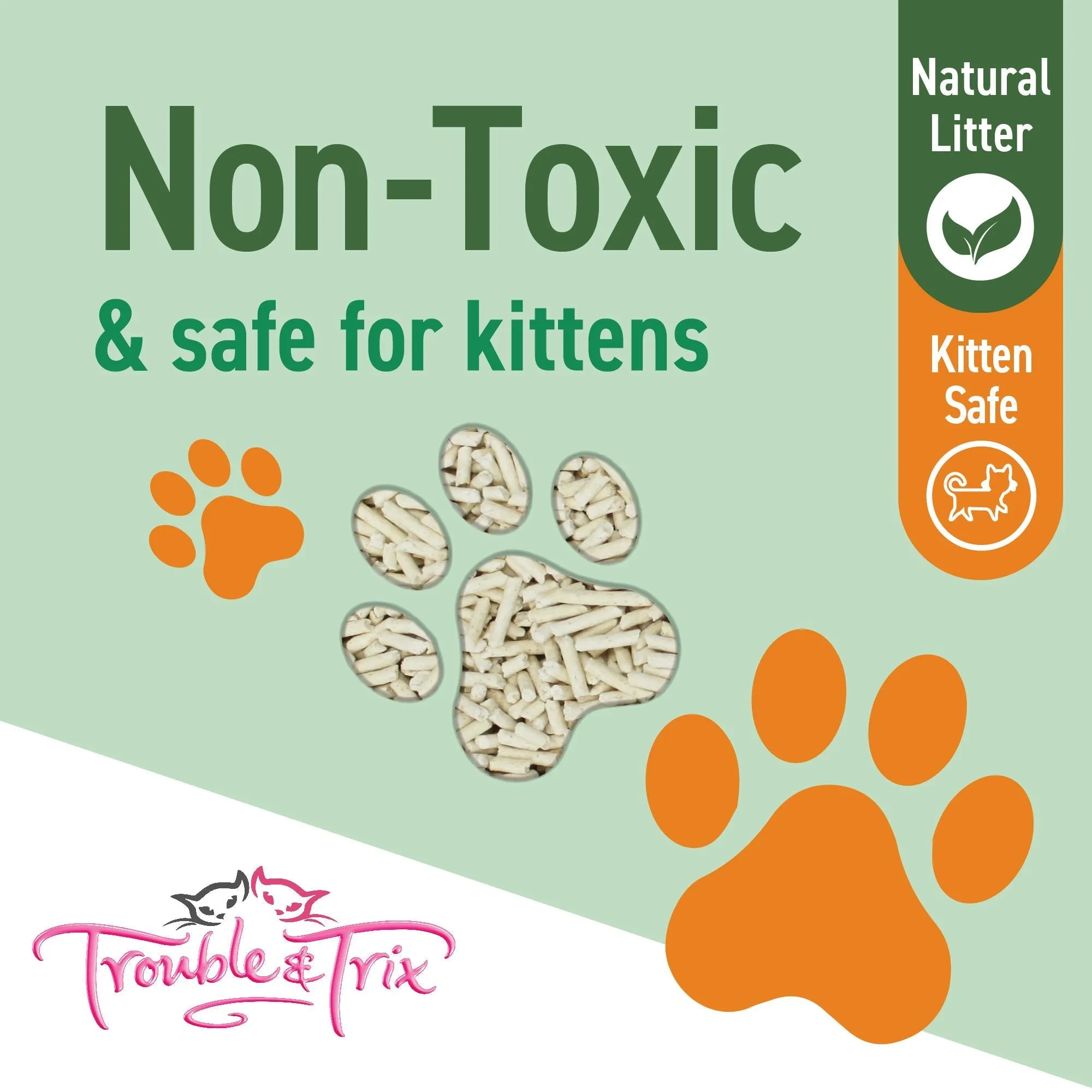 Trouble and Trix Plant Extract Odour Neutralising Natural Pellet Cat Litter 10L/4.8kg