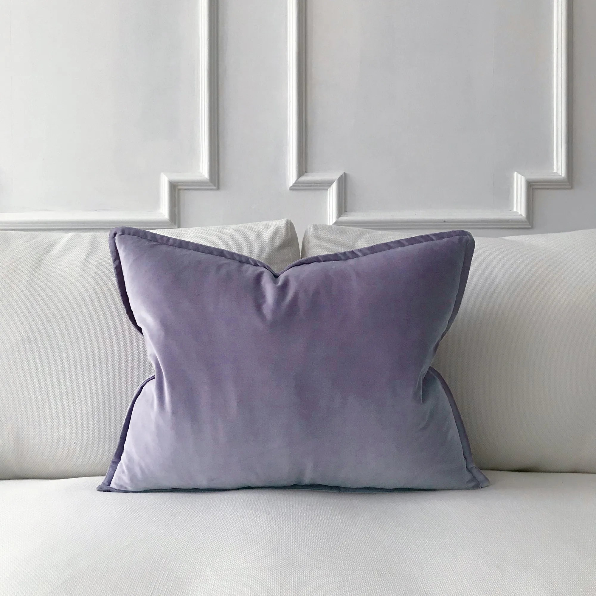 Velvet Standard Sham 20x27 in Lavender