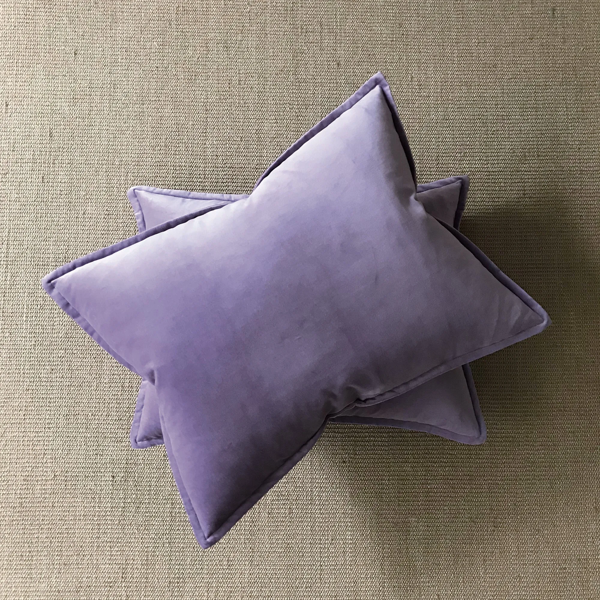 Velvet Standard Sham 20x27 in Lavender