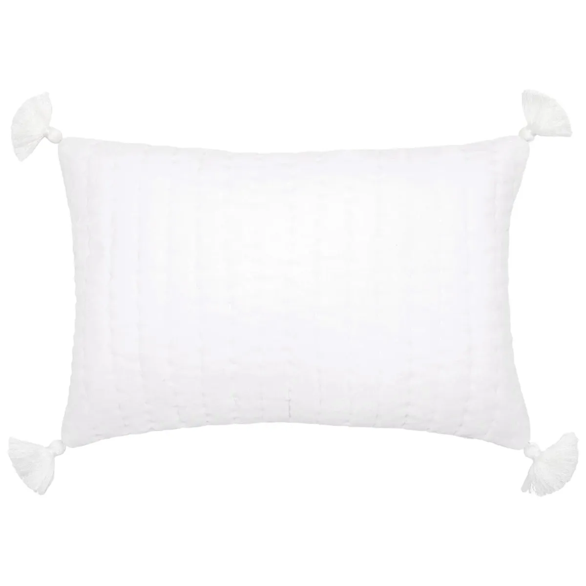 Velvet White Kidney Pillow by John Robshaw