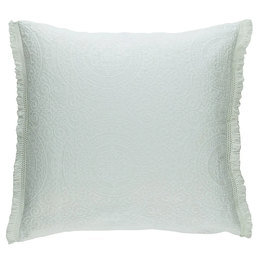 Verona White European Pillowcase by Bianca