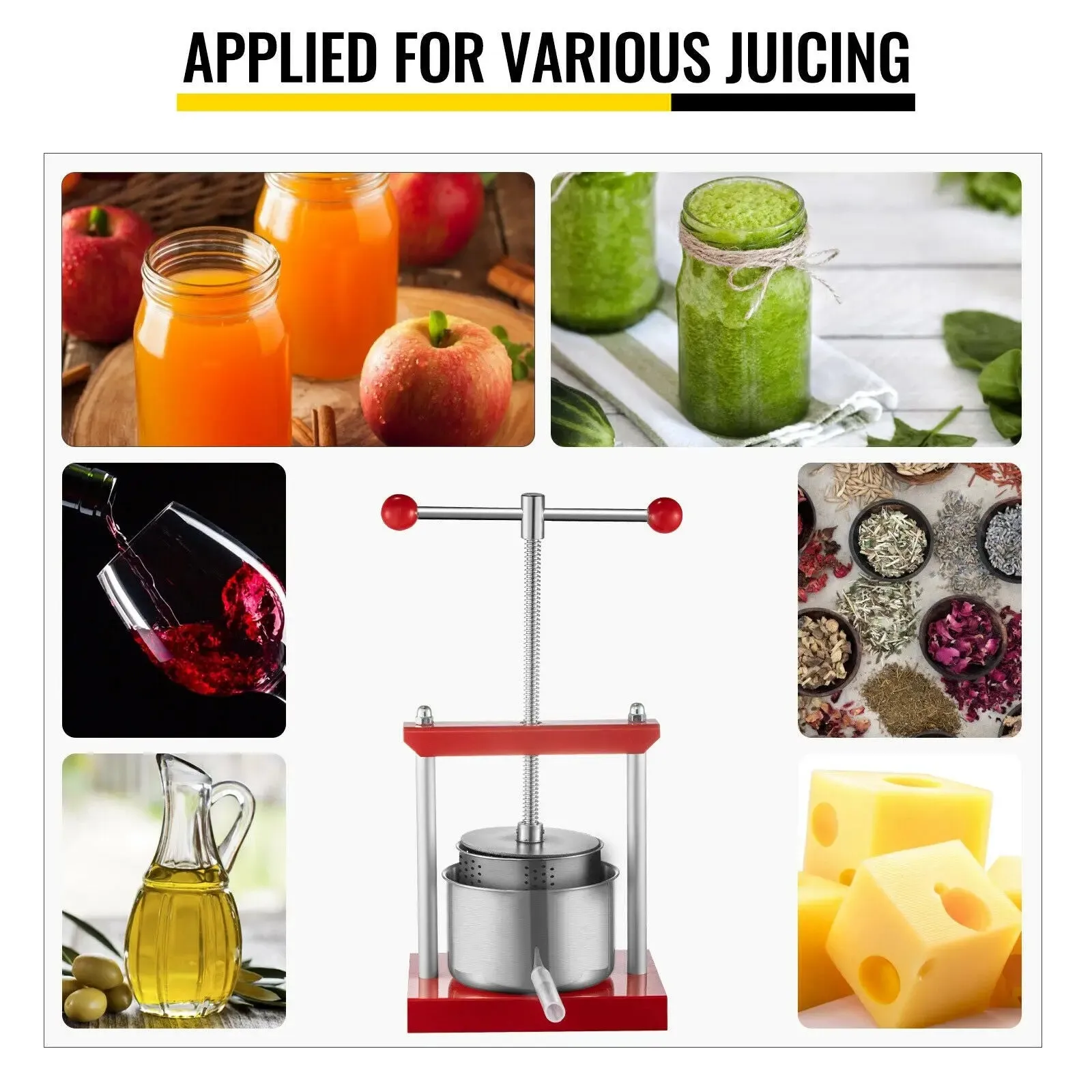 VEVOR Orange Juicer Extractor 2L 3.5L 5.5L Stainless Steel Household