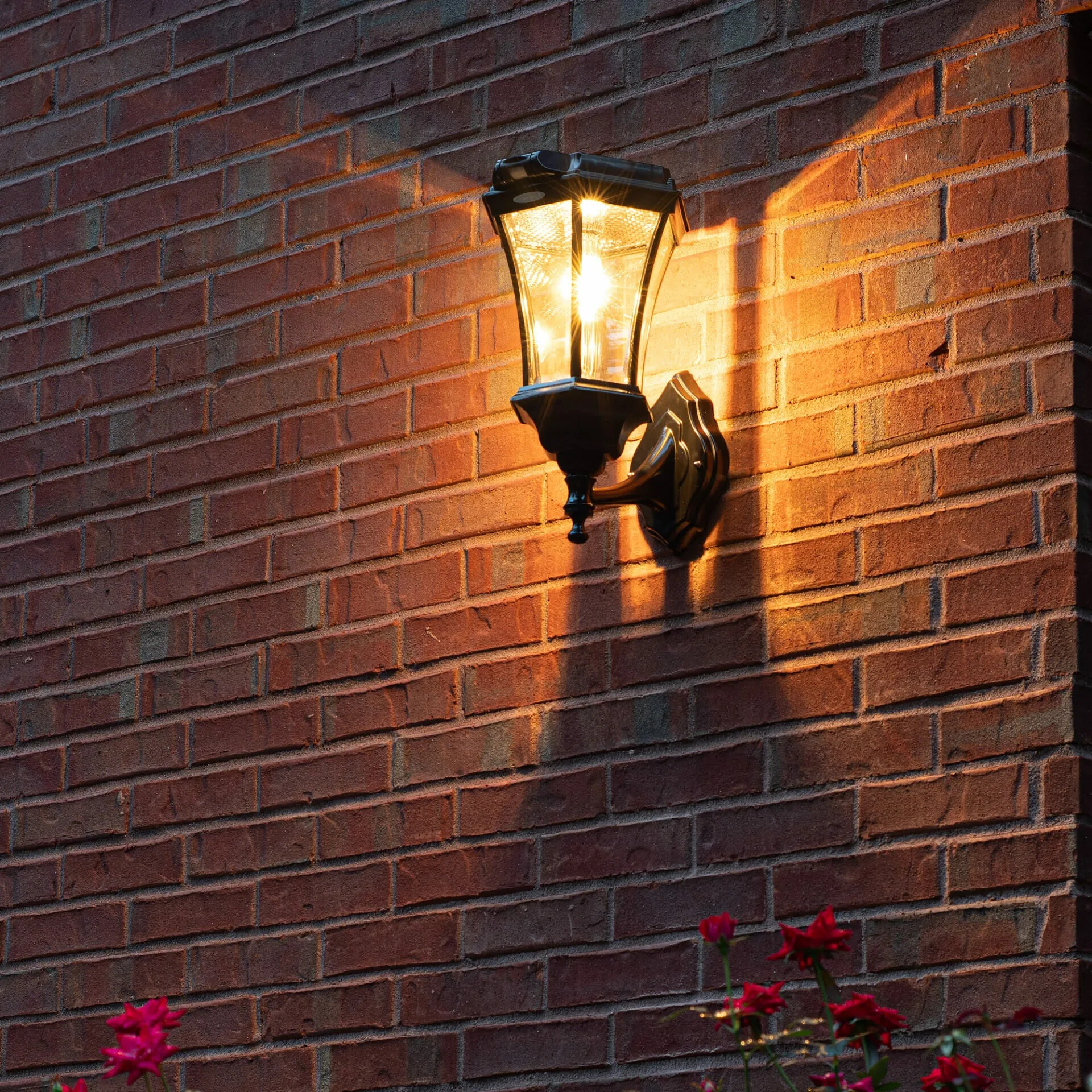 Victorian LED Solar Post Light W/ Motion Sensor, 100 Lumens, CCT Selectable 2700K, Black Finish, 3 Mounting Options Included