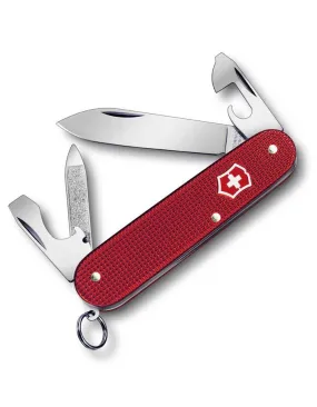 Victorinox Swiss Army Cadet - Red Alox&#44; Ribbed - 9 Tools - Engravable