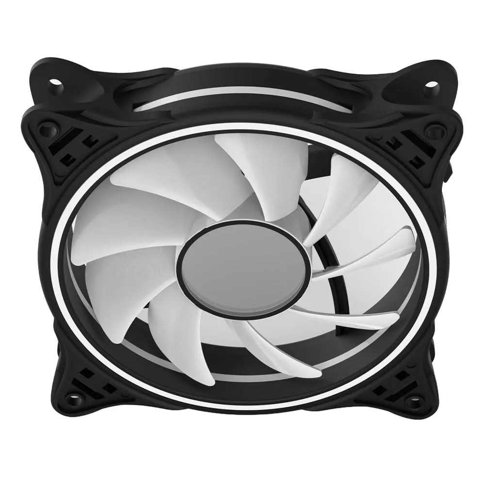 Vida Infinity01 12cm ARGB Dual Ring PWM Case Fan, Hydraulic Bearing, Infinity Mirror Effect, 500-1500 RPM, Black