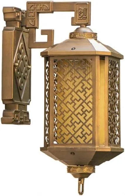 Vintage Pulse Antique Brass Outdoor Wall Lamp(WMD11701)