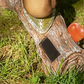 VP Home Snails on a Log Solar Powered LED Outdoor Decor Garden Light