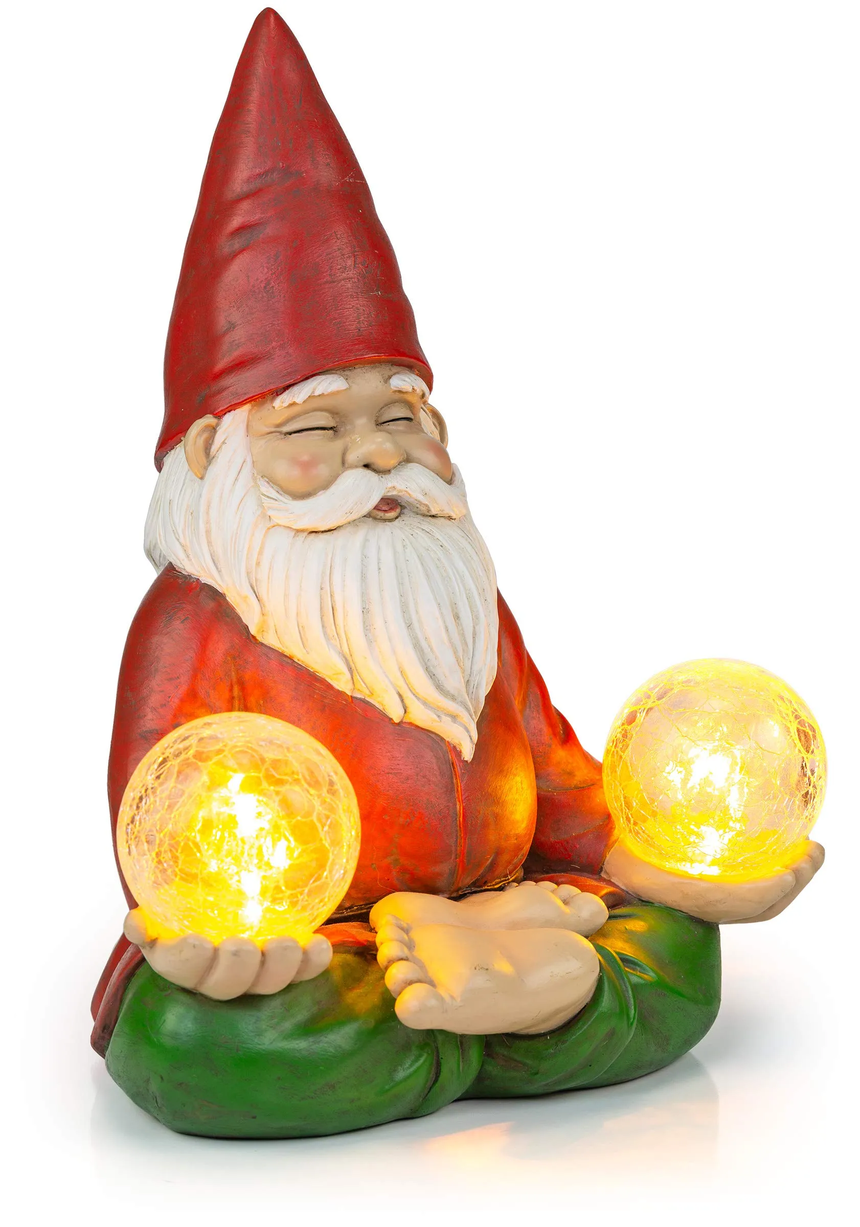 Vp Home Zen Yoga Gnome Solar Powered Led Outdoor Decor Garden Light