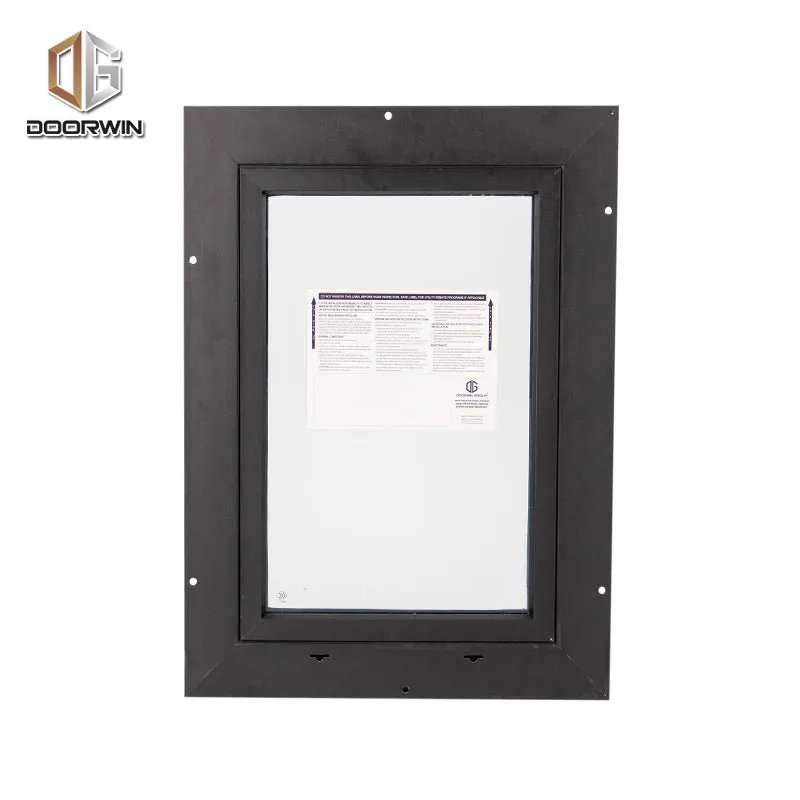 WHITE(interior) BLACK(exterior) THERMAL BREAK ALUMINUM  TILT TURN WINDOW with fixed mosquito net