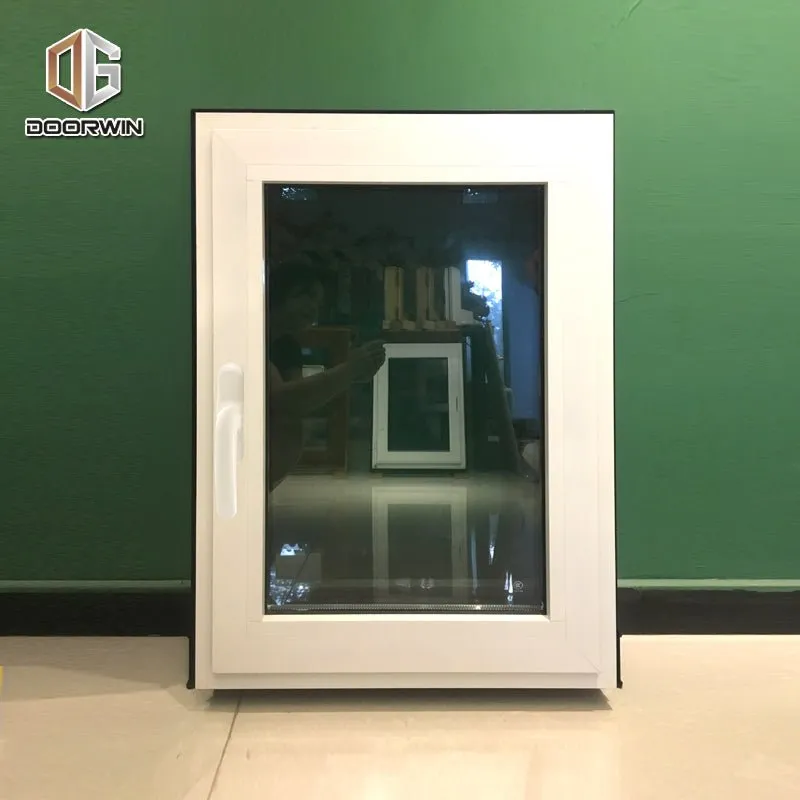 WHITE(interior) BLACK(exterior) THERMAL BREAK ALUMINUM  TILT TURN WINDOW with fixed mosquito net