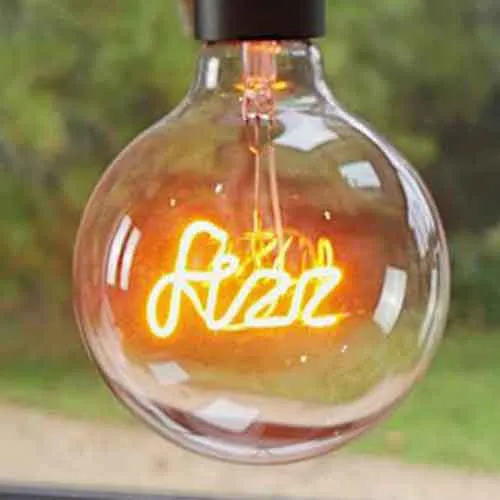 Word Text LED Filament Bulbs Twenty Styles and Colours by Steepletone