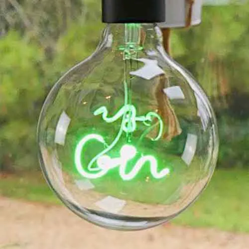 Word Text LED Filament Bulbs Twenty Styles and Colours by Steepletone