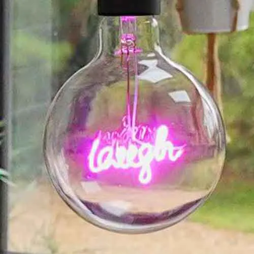 Word Text LED Filament Bulbs Twenty Styles and Colours by Steepletone