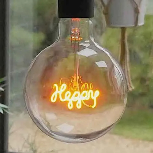 Word Text LED Filament Bulbs Twenty Styles and Colours by Steepletone