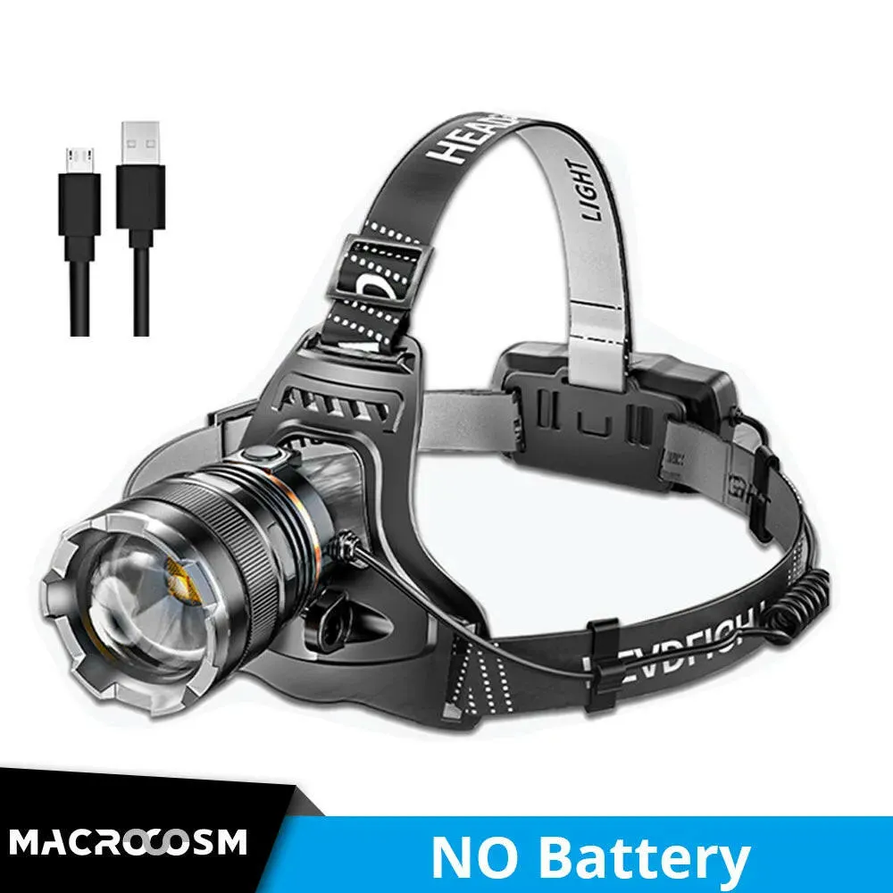 XHP50 High Powerful Headlamp USB Rechargeable Zoomable Head Flashlight Camping Fishing LED Sensor Headlight Use 18650 Battery