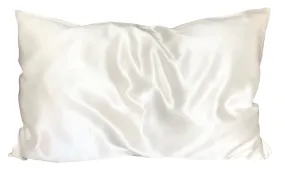 Zipper Premium Silk Pillowcase - Ivory White